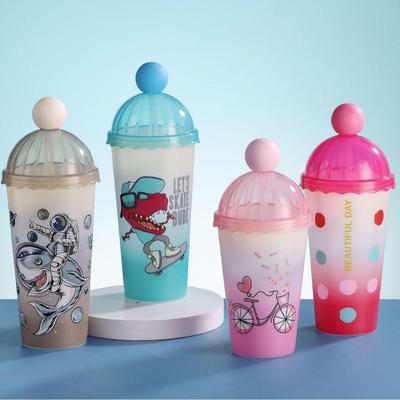 New Cartoon Plastic Water Bottle Creative Cartoon Animal Str