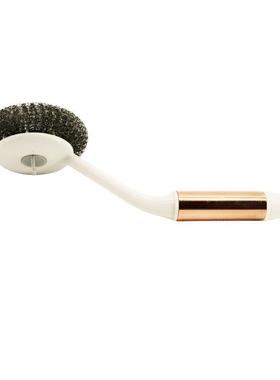 Wall-Mountable Kitchen Cleaning Dish Brush, Stainless Steel