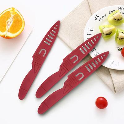 Little Red Set of Knives: Fruit Knife, Peeler, Picnic Knife,