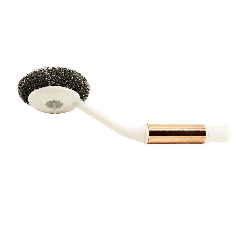 Wall-Mountable Kitchen Cleaning Dish Brush, Stainless Steel