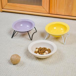 Ceramic Cat Bowl and Dog Bowl Set, Dual Feeding Bowls for Ne