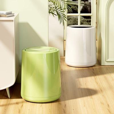 New Covered Trash Can: Creamy Style Trash Bin for Home Livin