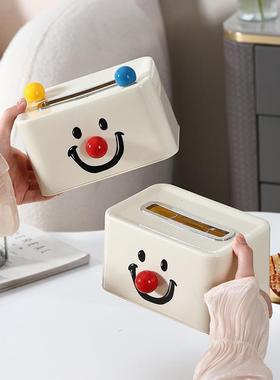 Cream-colored Tissue Box for Living Room, Creative Tabletop