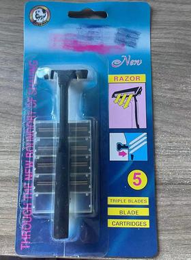 Manual razor with 4-blade set, shaving razor + stand combo s