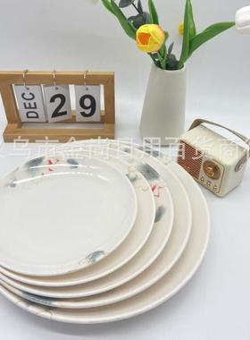 Wholesale round plastic snack plates, melamine cold dish pla