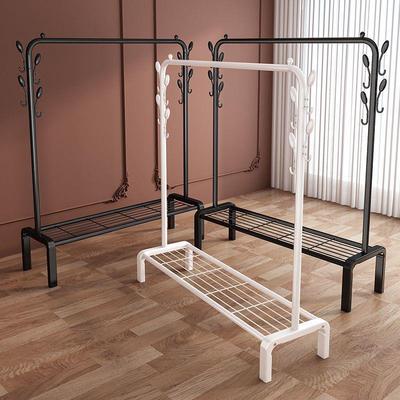 Simple double-bar clothes rack, floor-standing indoor room h