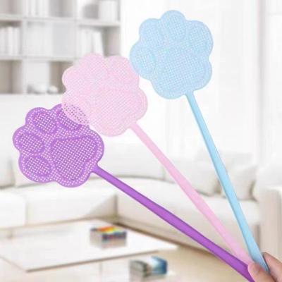 Thickened Cat Paw Fly Swatter, Wholesale Long Handle Manual