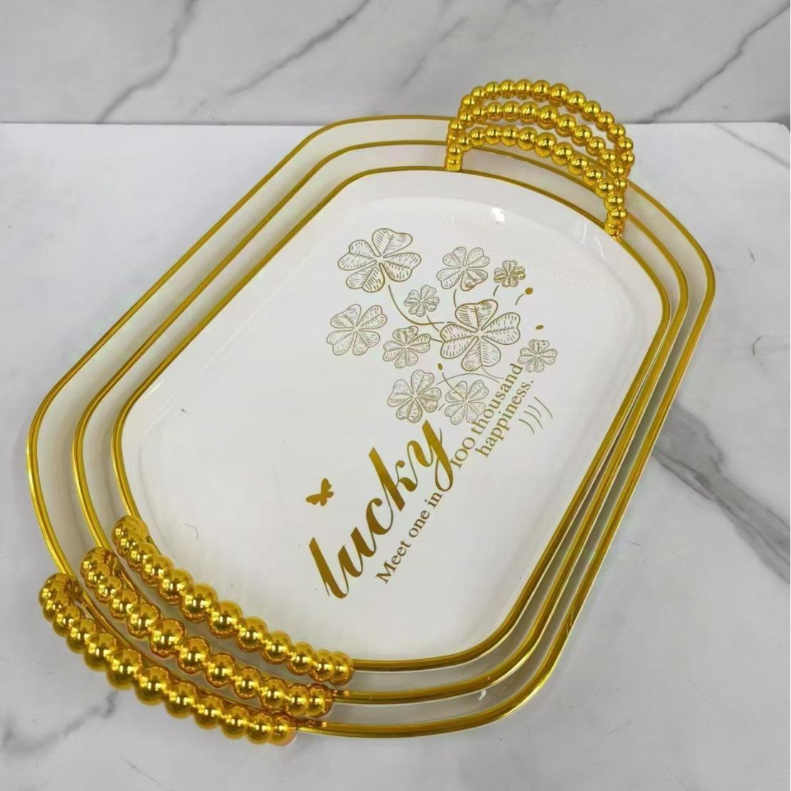 39.5*29.5*3 inches Plastic Creative Water Cup Tea Tray, Simp