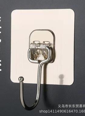 Strong adhesive wall hooks, no drilling required, leave no m