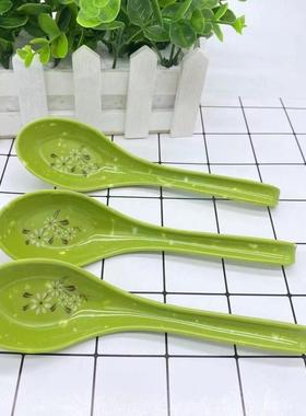 Long-handled soup spoon for home use, imitation porcelain, s