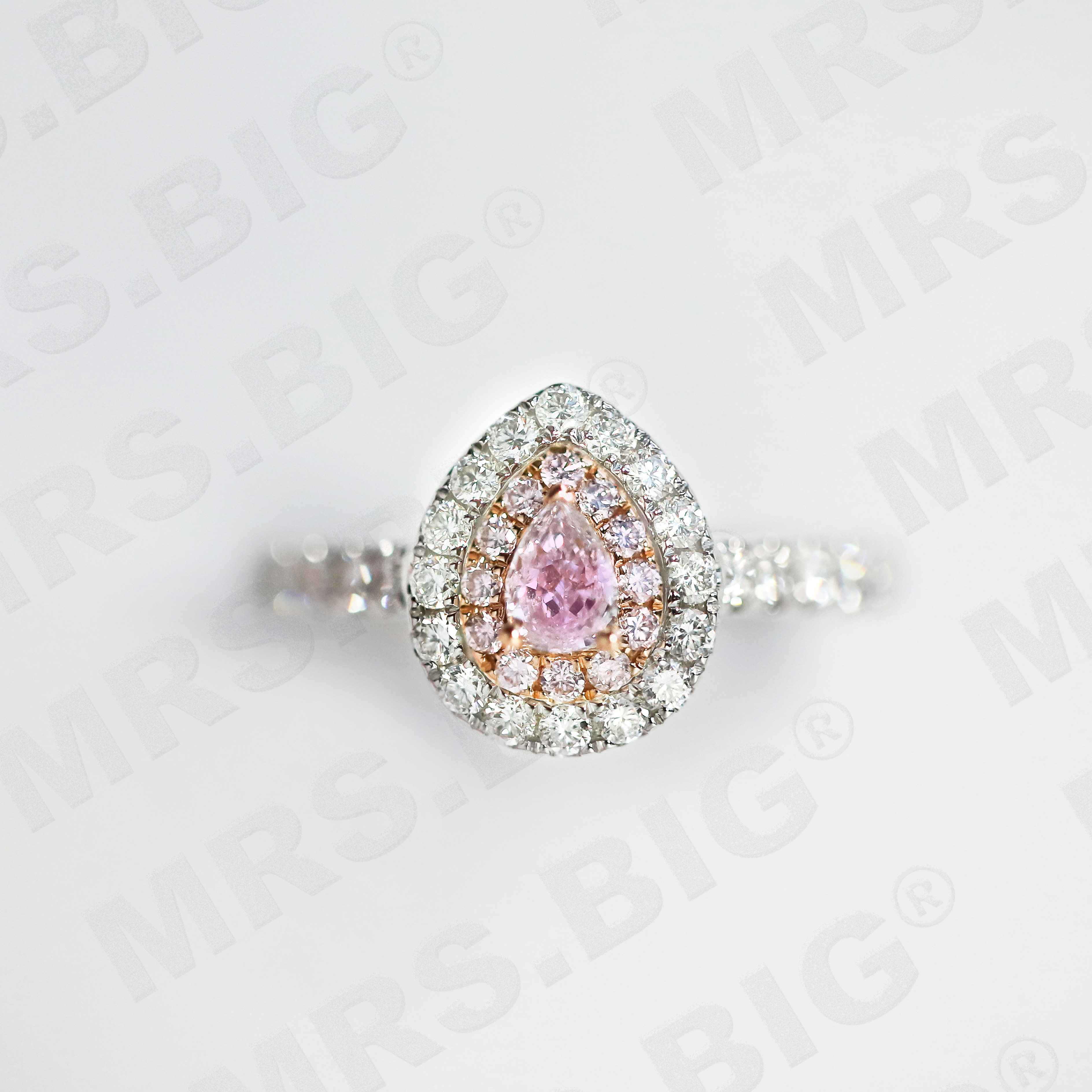 big】gia天然粉色钻石戒指「已售勿拍,定制请询客服」