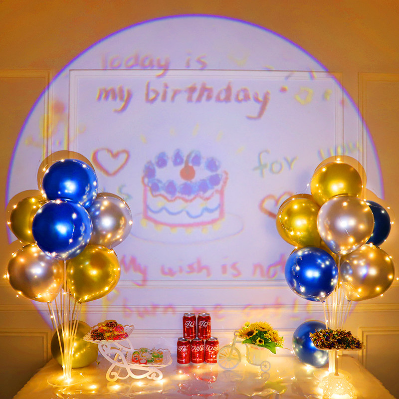 ins小红书同款生日快乐投影仪氛围灯背景装饰投影灯周岁场景布置