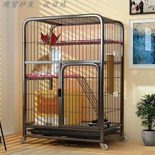 角钢猫笼家用室内别墅带厕所一体超大自由空间折叠便携外出猫兔