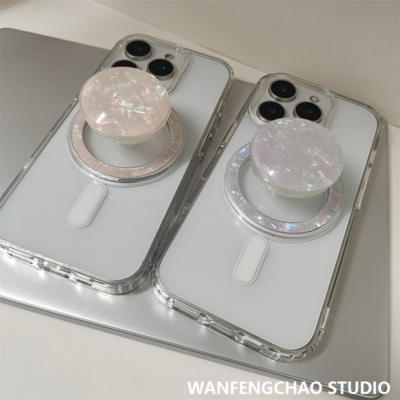 简约磁吸苹果16iphone1415pormax手机壳支架12pro13promax保护套