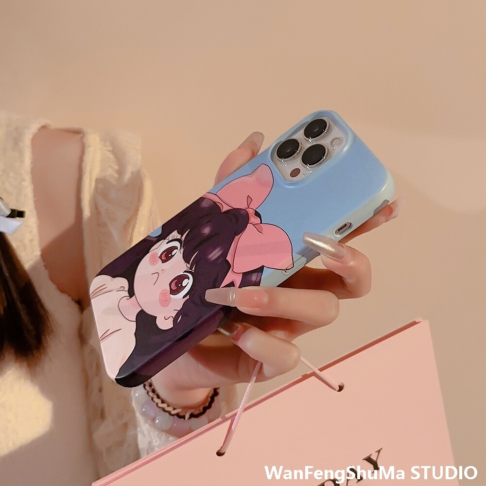 귀여운 화난 소녀 IPHONE14 APPLE 적용 가능 13PROMAX 휴대폰 케이스 11 애니메이션 귀여운 12 필름 15
