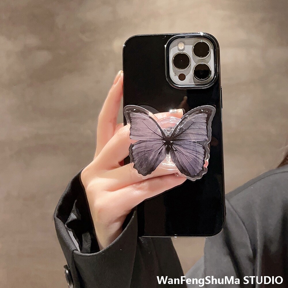 DILIREBA의 동일한 나비 스탠드는 IPHONE 16 PROMAX APPLE 15 휴대폰 케이스 14 광택 13 소프트에 적합합니다