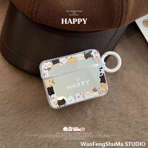 镜面ins甜美小猫咪适用苹果AirPods4/3蓝牙耳机保护套pro2新款3代
