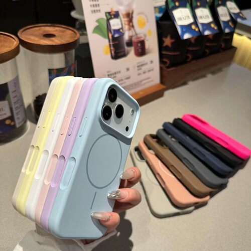 简约磁吸液态硅胶纯色马卡龙色系