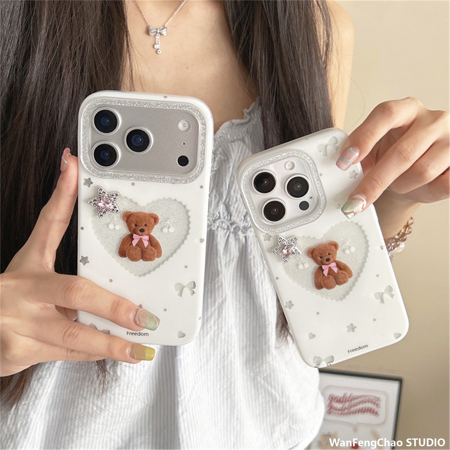 闪粉镜头爱心熊适用17prom