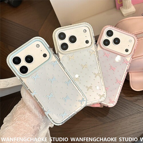 透明蝴蝶结爱心iphone17苹