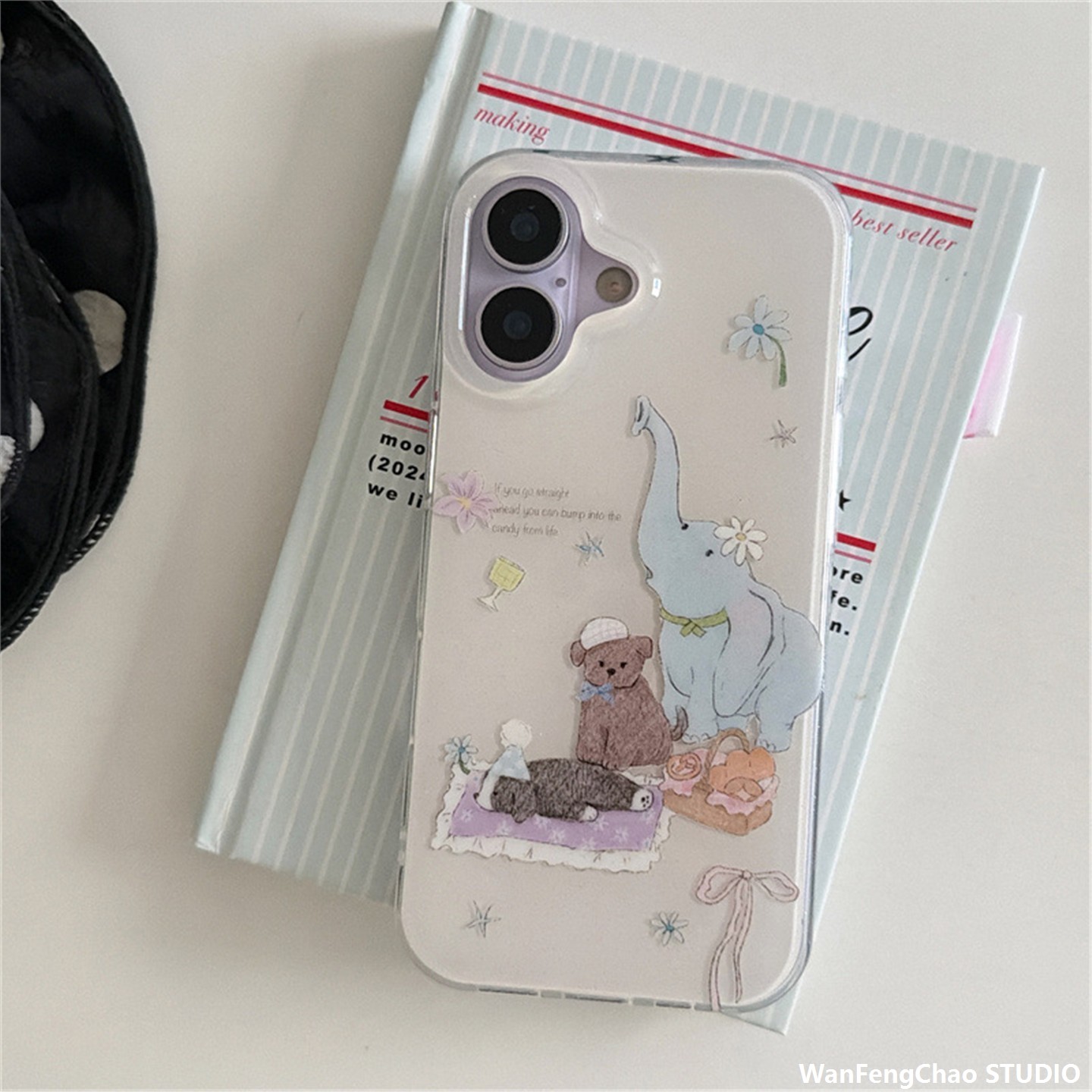 卡通露营小象狗适用17prom