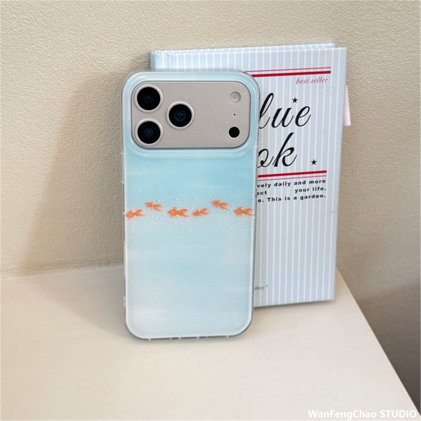 渐变蓝色小金鱼适用17prom