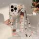 ins可爱镜面猫咪适用iPhone17Pro Max苹果16手机壳15韩风14挂绳13