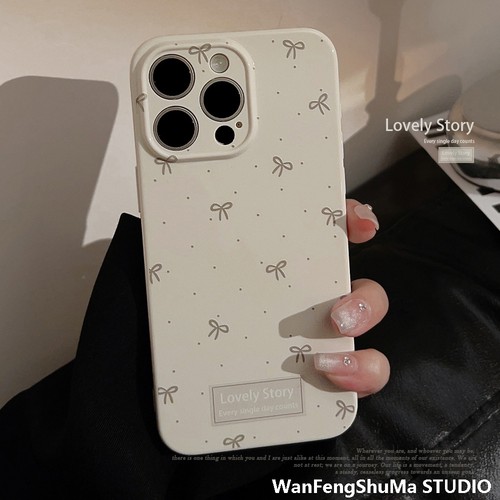气质蝴蝶结波点iPhone17手机包