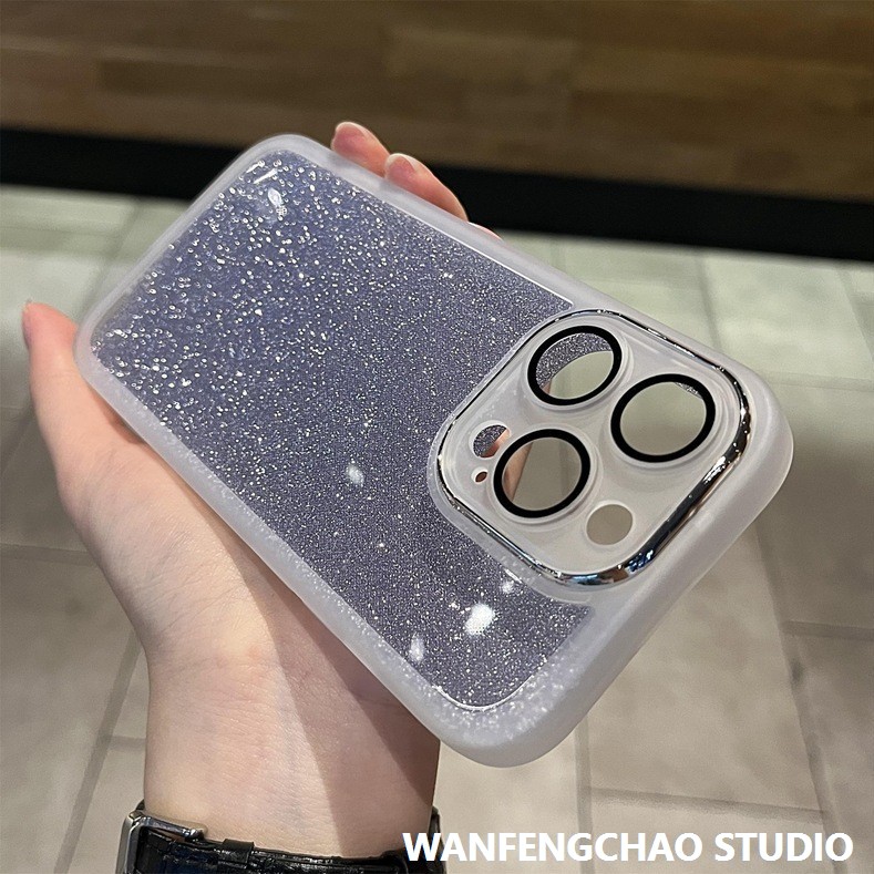 跨境适用iPhone16闪粉硅胶