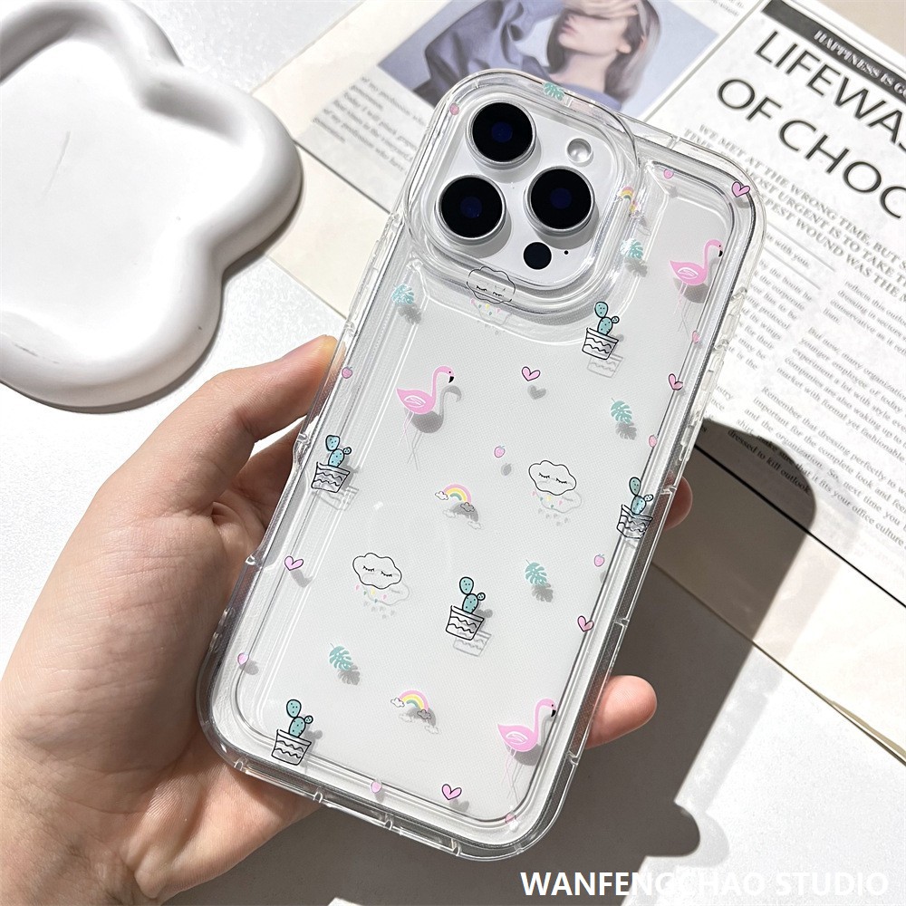 适用苹果16手机壳15promax萌趣简笔画iphone14可爱13防摔12