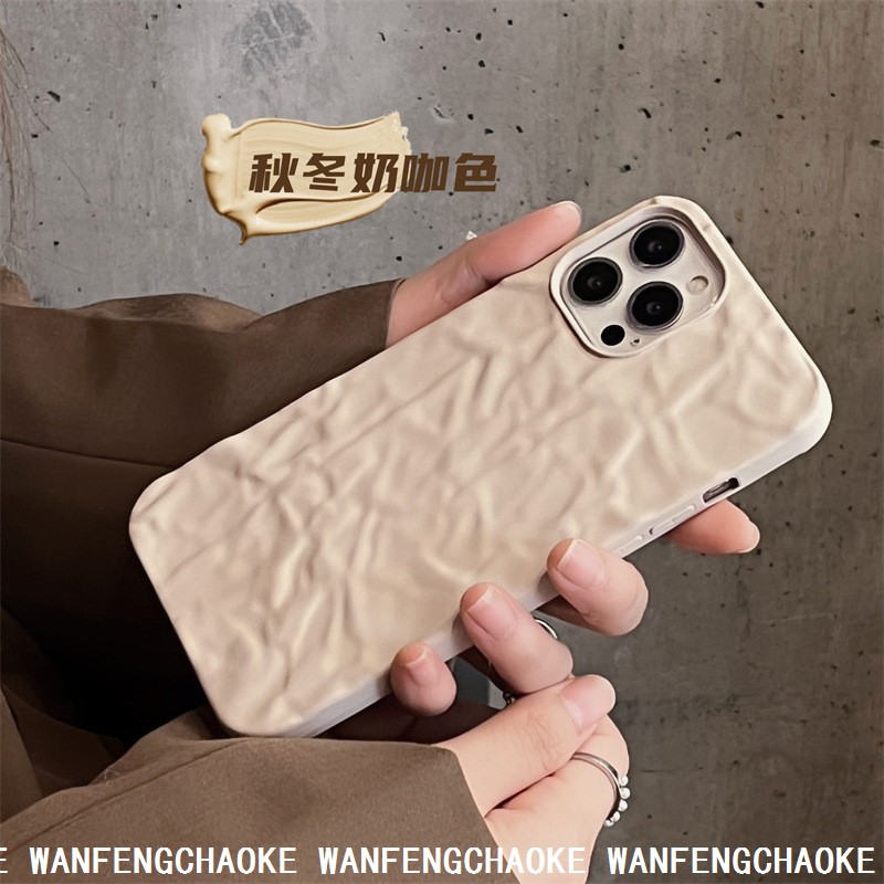 简约纯色时尚卡其色适用苹果防摔iPhone16Promax手机壳保护套8p潮