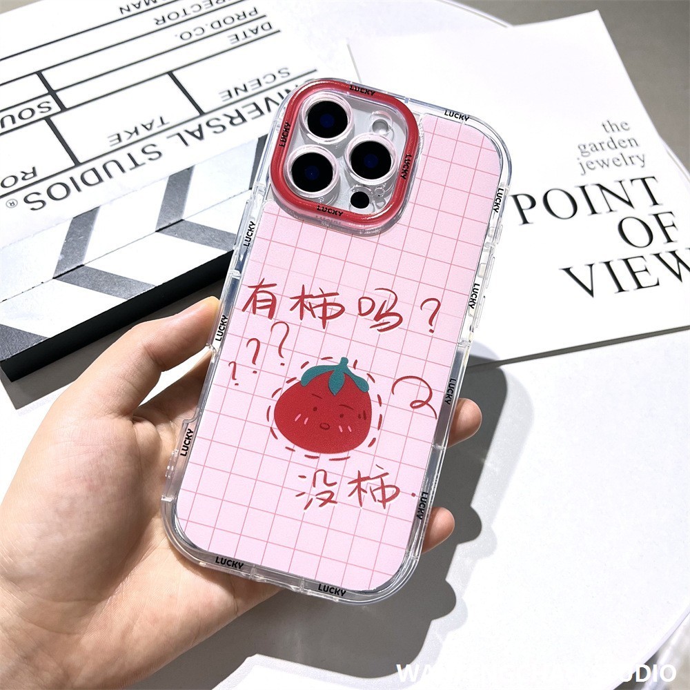 ins趣味番茄iphone16适用15promax苹果手机壳新款14防摔13个性12