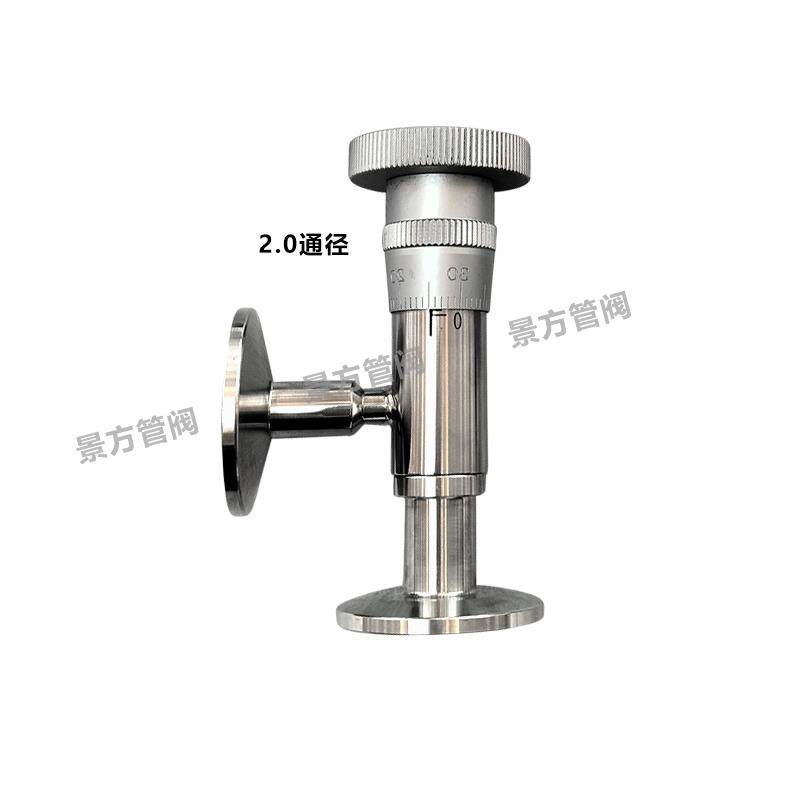 新款高真空微调阀GW-J30/200-T不锈钢针阀放气流量手动调节KF包邮