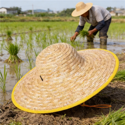 农民专用草帽子麦秆大号工