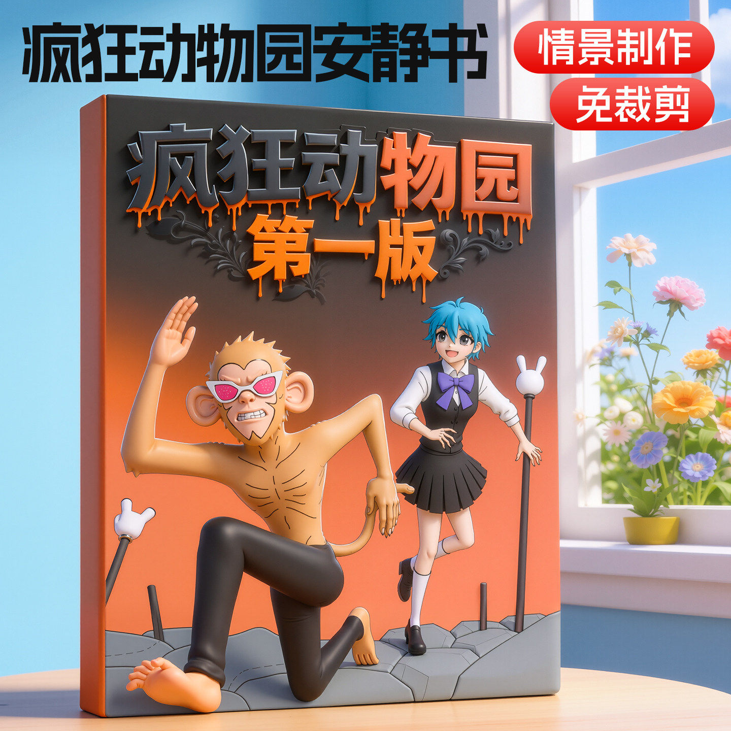 疯狂动物园安静书2025新款女孩儿童手工diy材料免裁剪小学生贴纸,玩具/童车/益智/积木/模型,手工创意粘贴类,淘宝优惠券,粉丝福利购,淘宝优惠卷