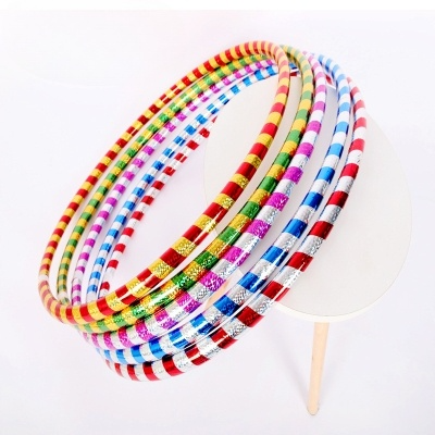 双镭射呼啦圈加粗儿童成人塑料呼啦圈游戏舞蹈道具学校幼儿园专用