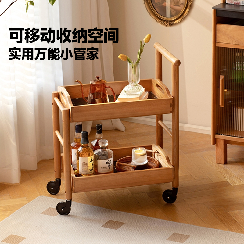 推车角几实木移动日式简约沙发