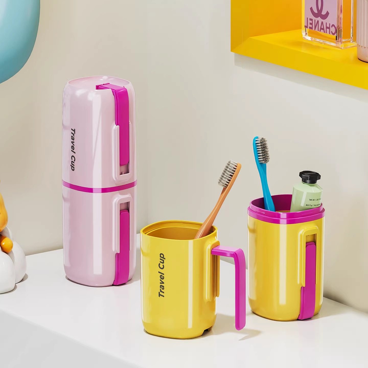 新款旅行洗漱套装便携式牙膏牙刷收纳盒创意牙具旅游用品必备神器,家庭/个人清洁工具,洗漱杯,淘宝优惠券,粉丝福利购,淘宝优惠卷