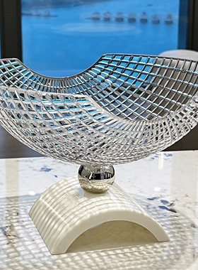 高颜值水果盘客厅家用2024新款茶几创意果盘轻奢风高档摆放零食盘