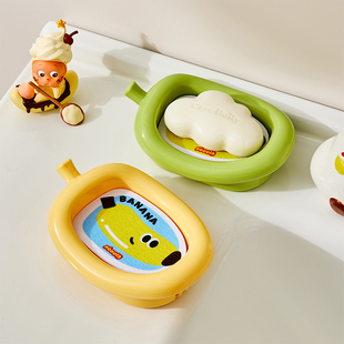 创意肥皂盒家用卫生间洗漱台带海绵香皂置物架浴室台面可沥水皂托