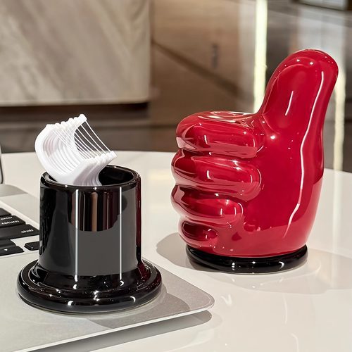 BSD大拇指陶瓷牙签盒轻奢高颜值