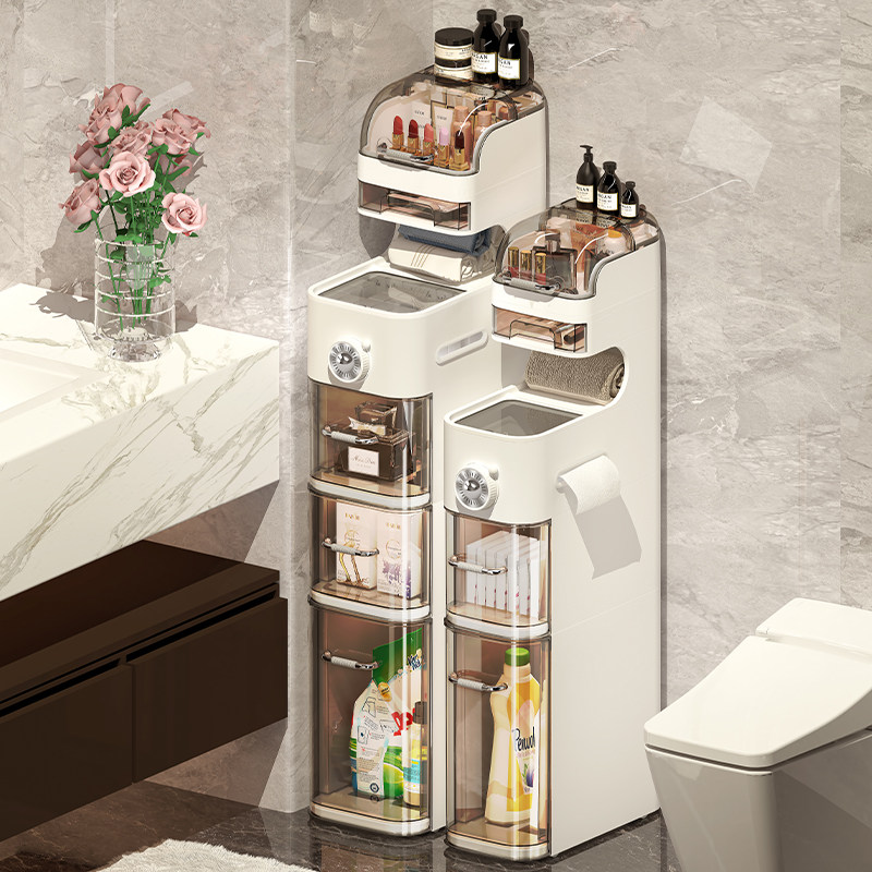 卫生间夹缝收纳柜抽屉式厕所窄缝储物柜塑料浴室超窄缝隙柜侧边柜,收纳整理,收纳柜,淘宝优惠券,粉丝福利购,淘宝优惠卷