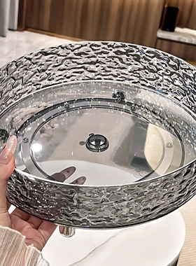 轻奢高档水果盘客厅家用2023新款茶几旋转果盘糖果盘摆放零食盘