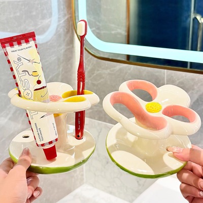 BSD花朵洗漱台电动牙刷置物架