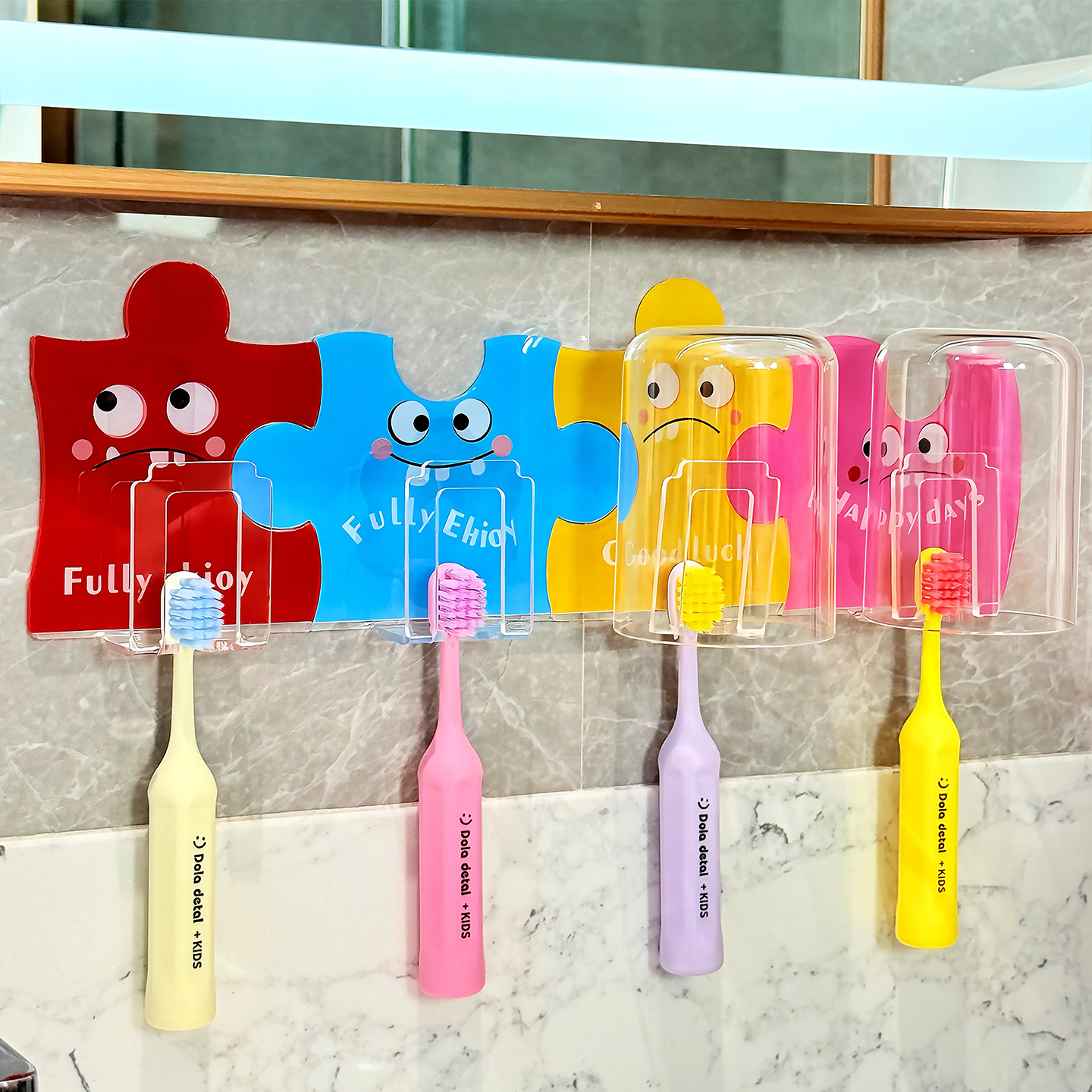BSD亚克力可爱牙刷置物架壁挂式