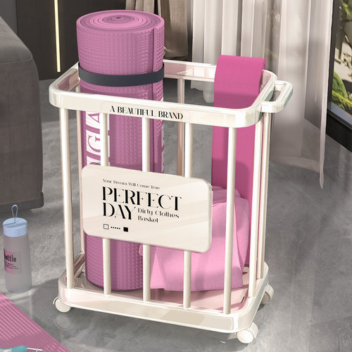 BSD瑜伽垫收纳筐家用带轮子