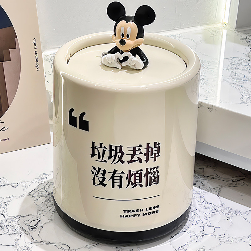 轻奢高颜值垃圾桶家用网红卧室房间室内卫生间厕所客厅垃圾筒纸篓