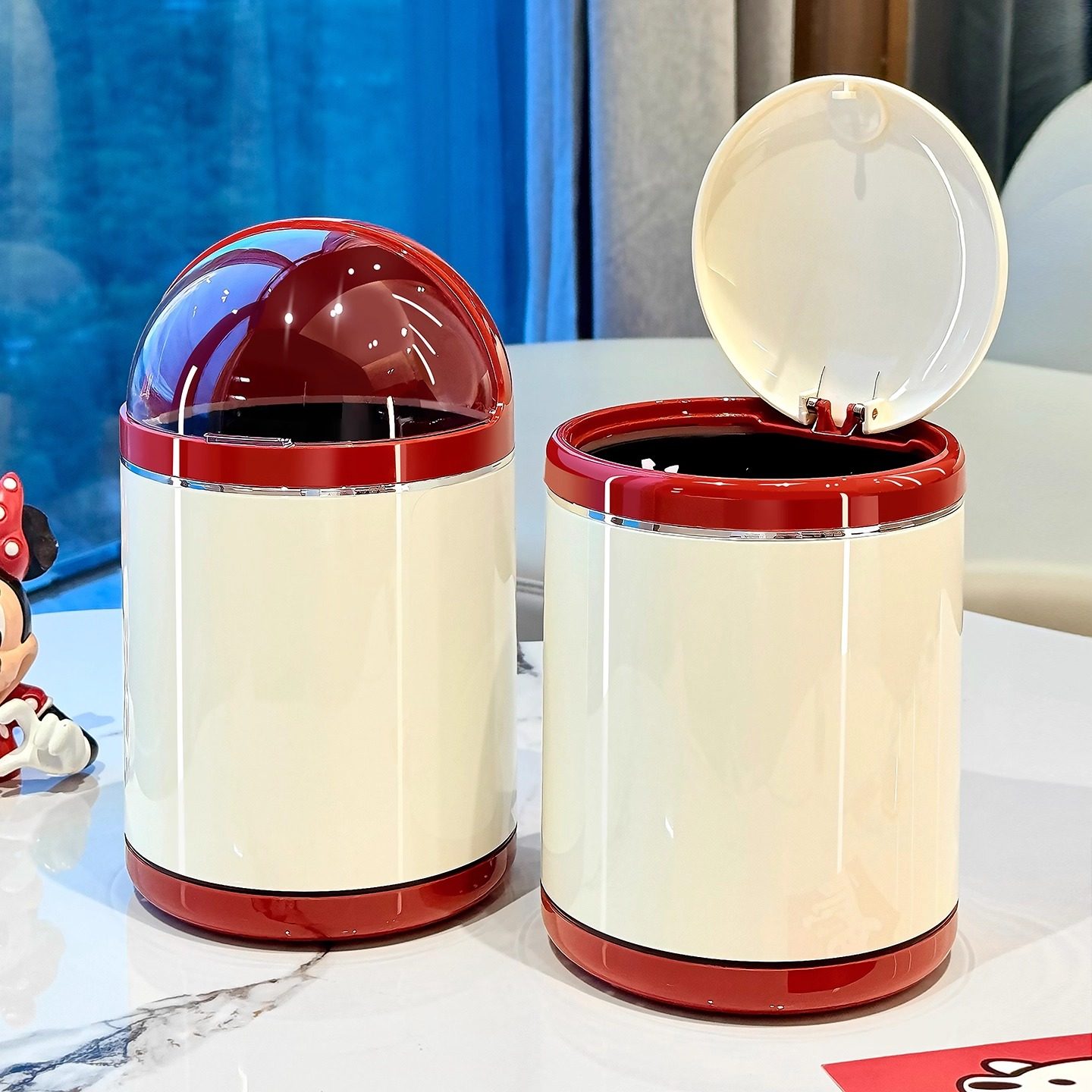 高颜值桌面垃圾桶家用带盖小号纸篓办公室客厅卧室床头迷你收纳桶,家庭/个人清洁工具,垃圾桶,淘宝优惠券,粉丝福利购,淘宝优惠卷