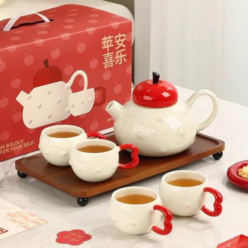 乔迁新居杯子套装家用客厅陶瓷水杯水壶杯具茶具茶杯结婚陪嫁礼物