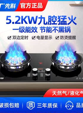 煤气灶双灶头家用天然气台式液化气燃气灶九腔猛火JZY-B